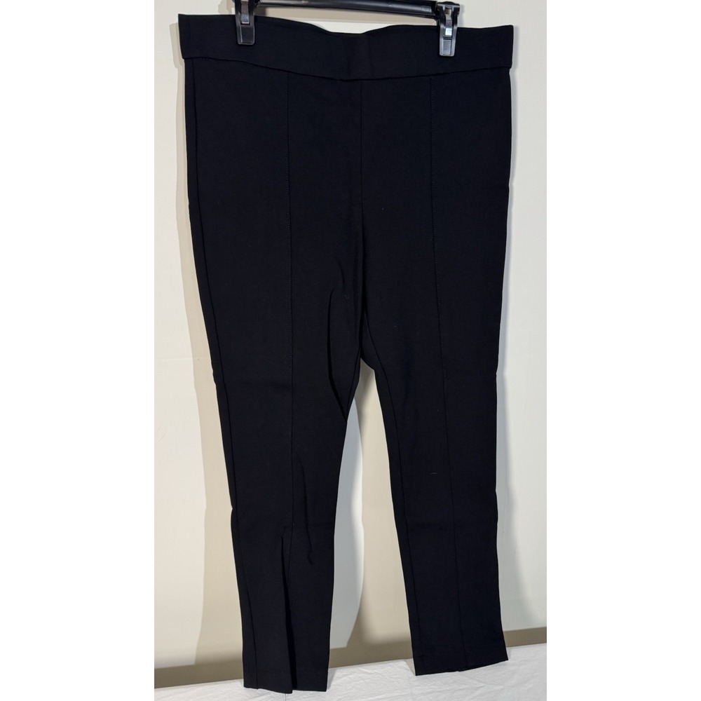 Anne Klein Black Pull-on Pants Stretch Womens no pockets Xl
